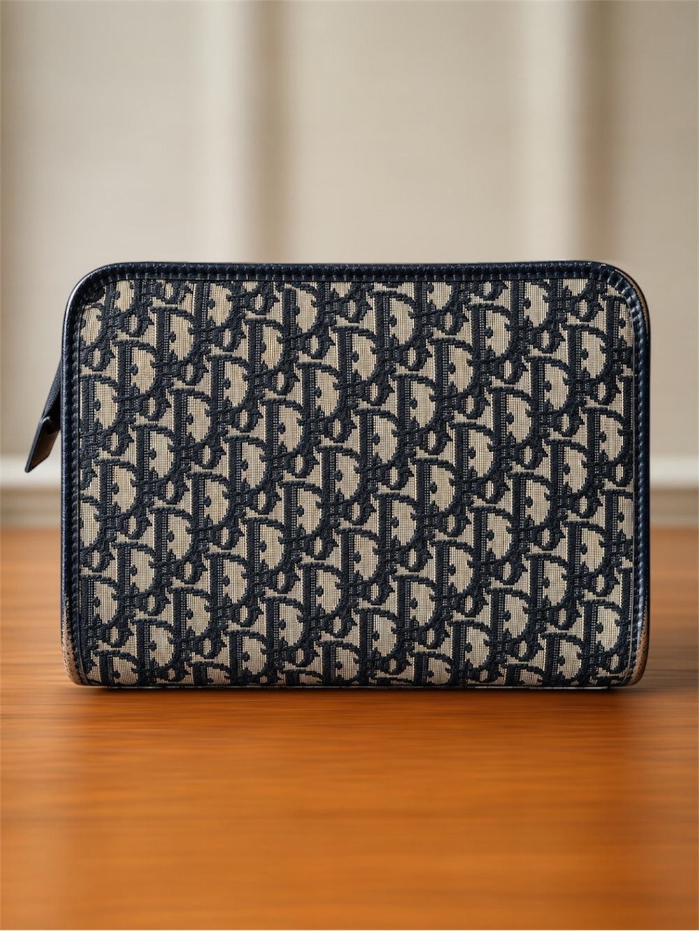 Vintage Christian Dior Oblique Monogram Travel Cosmetic Pouch Archive Galliano
